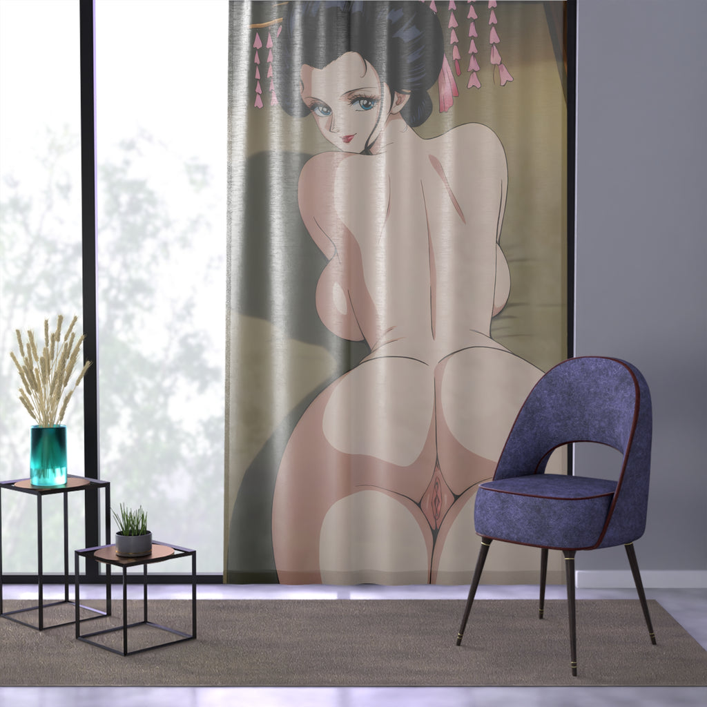The Geisha's Backside Sheer Window Curtain