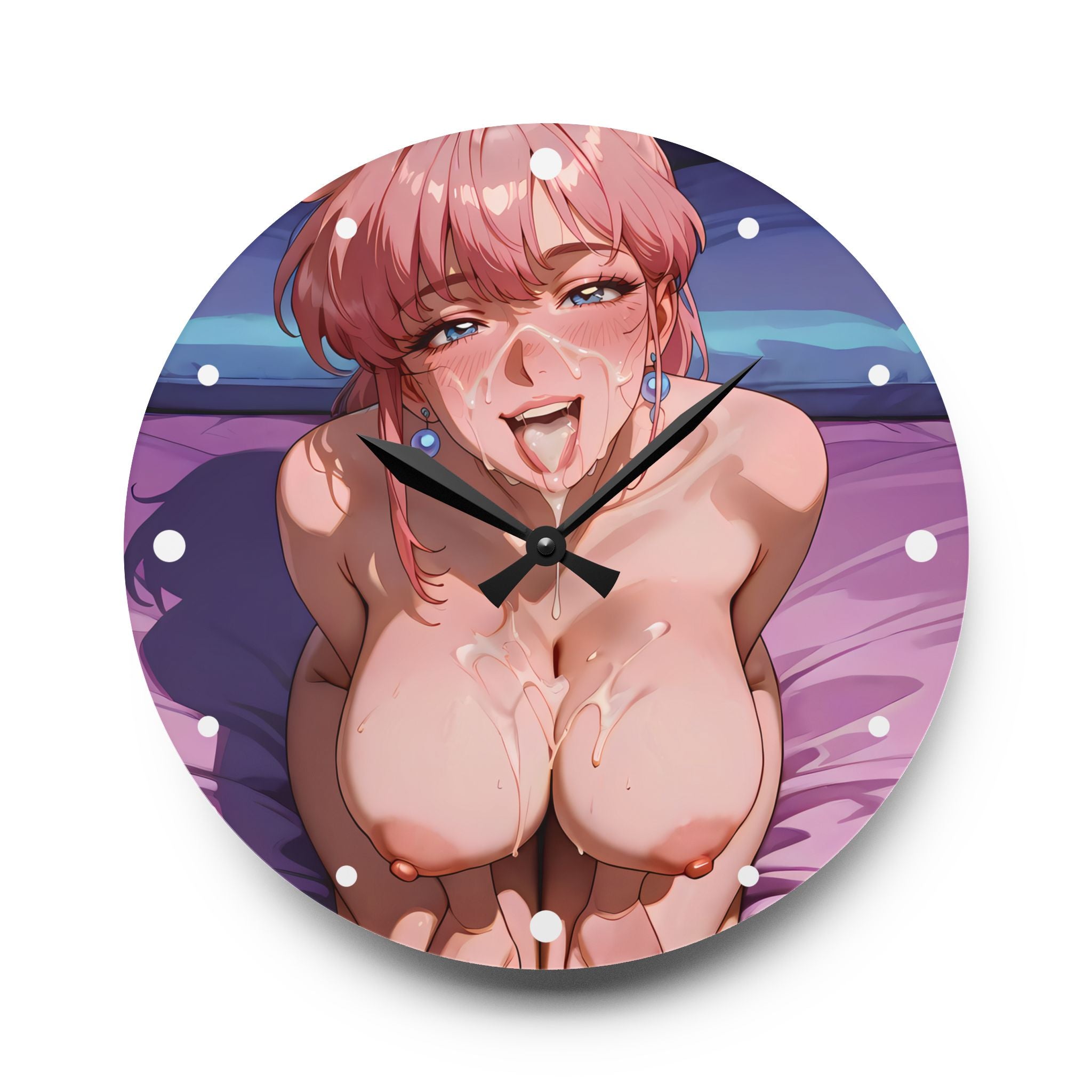 The Vaporwave Facial Acrylic Wall Clock