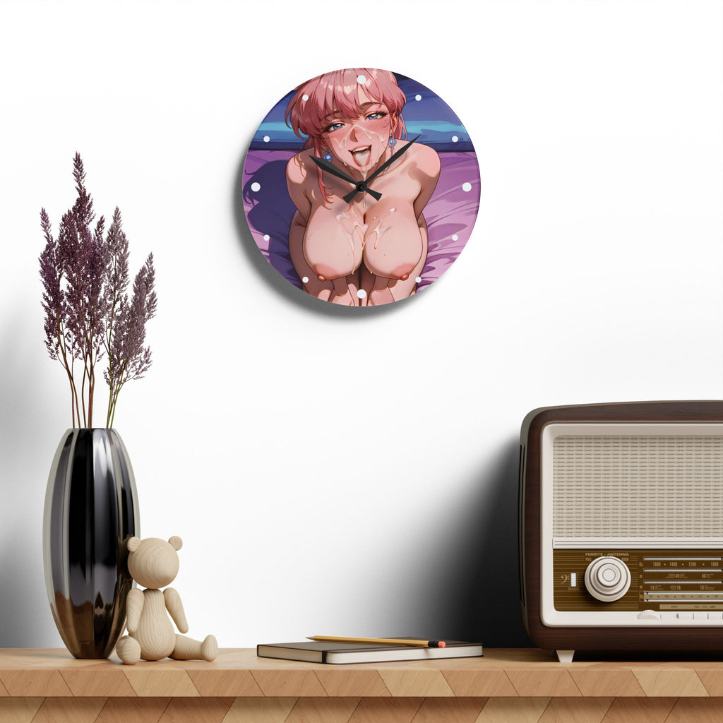 The Vaporwave Facial Acrylic Wall Clock